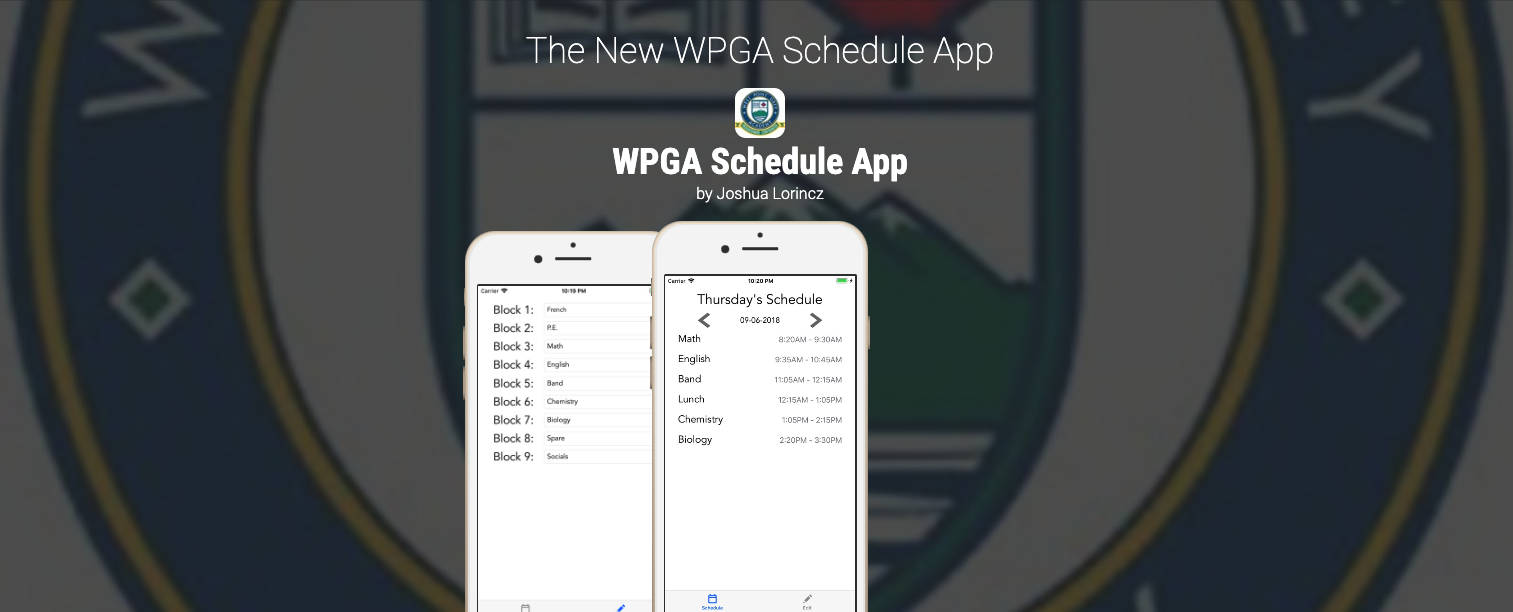 WPGA Schedule App